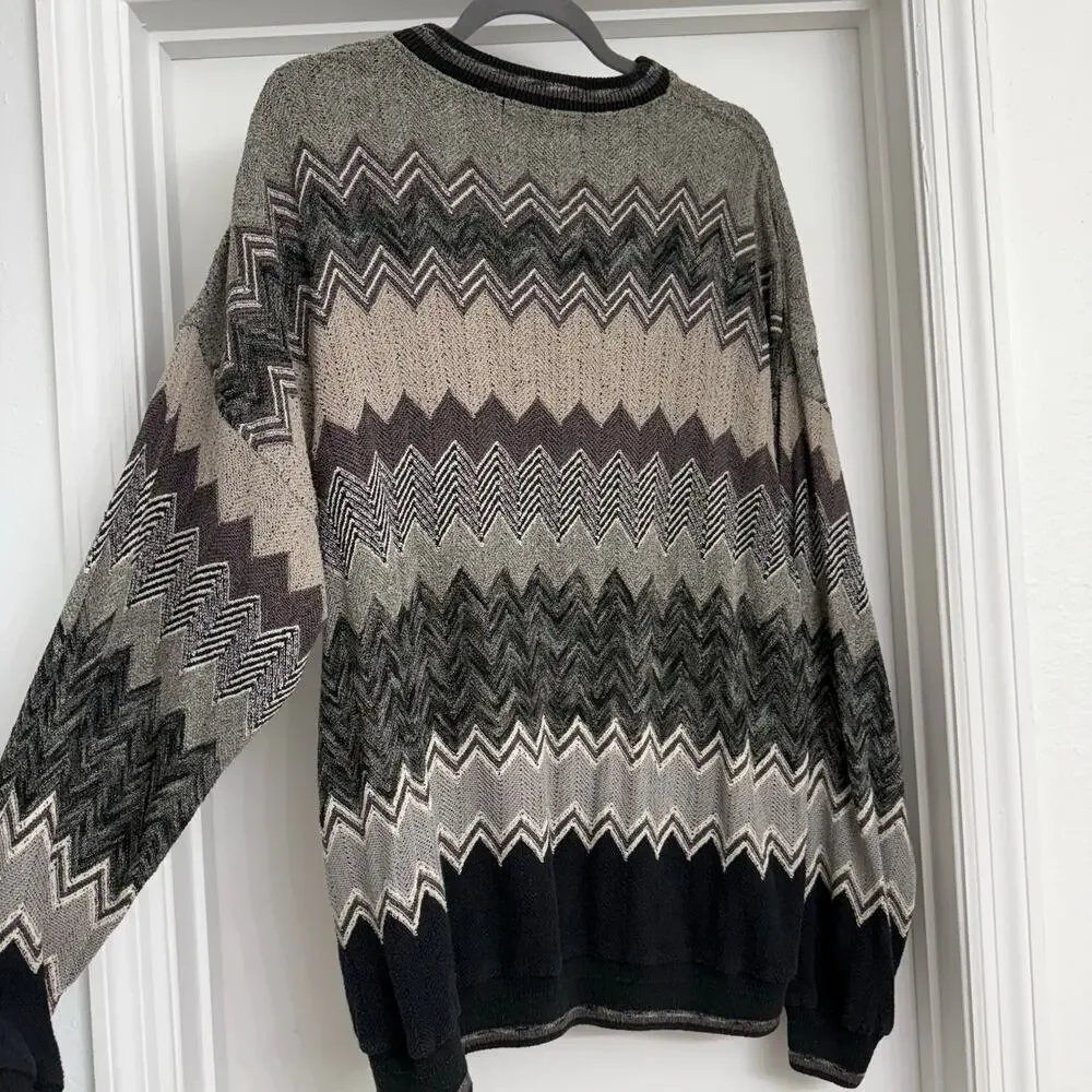 Vintage Tundra Canada Crewneck Sweater Grandpa Cabincore Aztec Cosby Sz XL - Picture 3 of 7